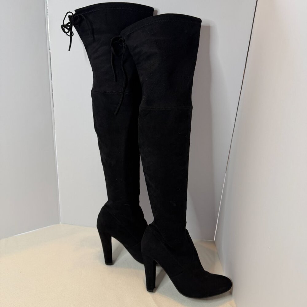 Steve Madden Over The Knee Black Boots Size 8M - Picture 3 of 11